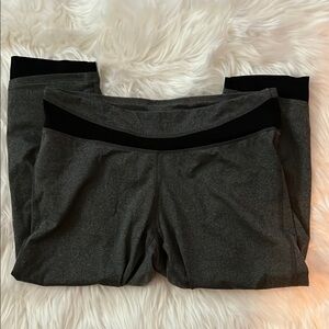 Gray and Black Cropped Leggings